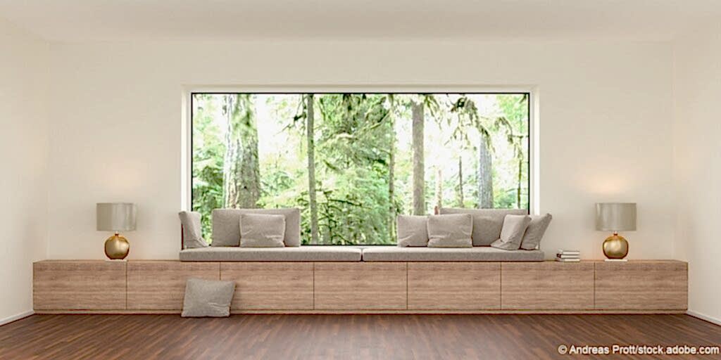Panoramafenster im Wohnzimmer
